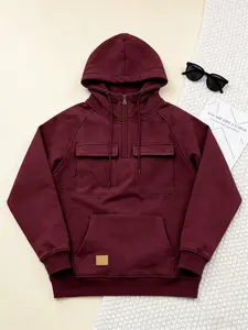 Cargo Hoodies For Men Tactical Sweatshirt Quarter ZipCargo Pullover Hoodies Workout Gym Men Fashion OutdoorHoodies, Man sweatshirts, Cargo Hoodies, hooded collar Menswear Pocket Stylish Tops Clothes Long Sleeve