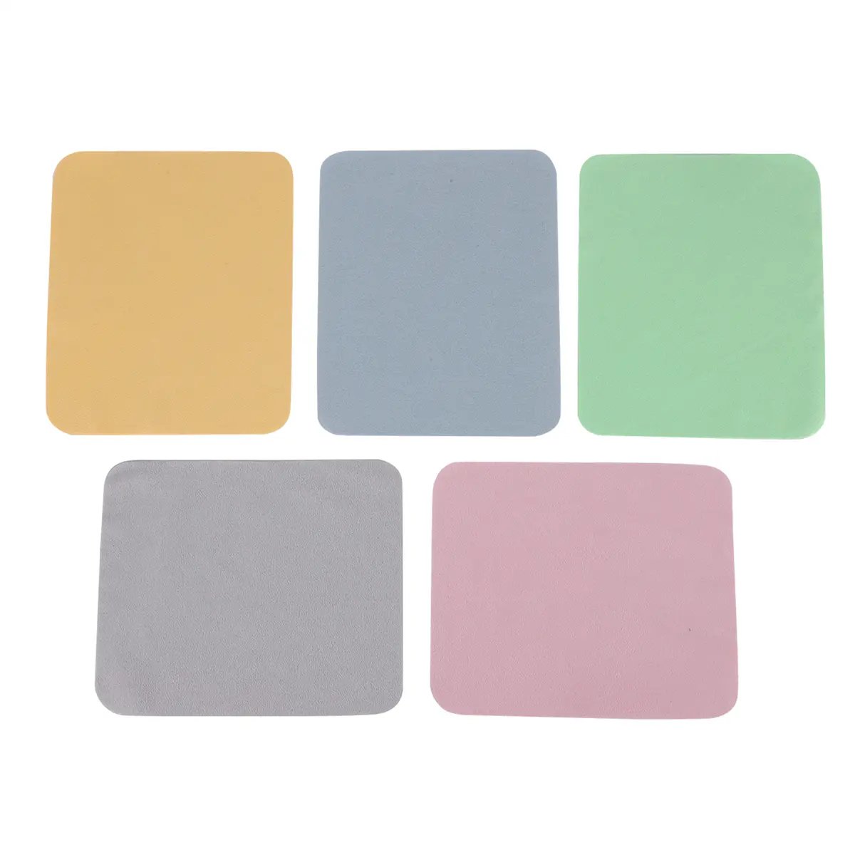 5Pcs 15x18cm Soft Chamois Fine Fiber Cleaning Cloths - Household Appliance Accessory, Oil Absorbent & Scratch Resistant for Eyeglass Lenses, Camera, Smartphone, LCD Screens (5 Color Options)