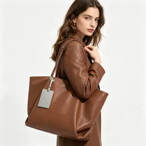 2026 New Large Capacity Tote Bag for Women, Premium Faux Leather Shoulder Bag, Fashion Commute Handbag, Spacious Daily Big Bag single-shoulder crossbody