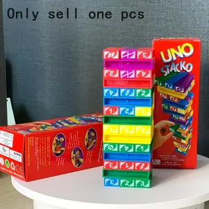 UNO Stacko Building Block Pulling, Educational Balance Toy, Multiplayer Interactive Tabletop Game, Children's Birthday Gift, Family Gathering Table Game