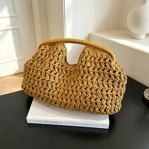 Women's 2026 New Fashionable Straw Handbag - Woven Shoulder Bag for Beach Travel, Sports & Outdoor Accessory