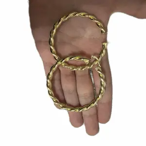 Amtiari Hoops Earrings – 4 Different Models & Sizes, 14K Gold Plated, Waterproof, Lightweight, Daily Wear