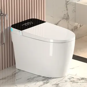 Fahuac Smart Toilet with Heated Bidet Seat - Auto Open/Close, Warm Water, Dryer, Siphonic Jet Flush, Power Outage Backup, Remote Control, White Smart Toilets