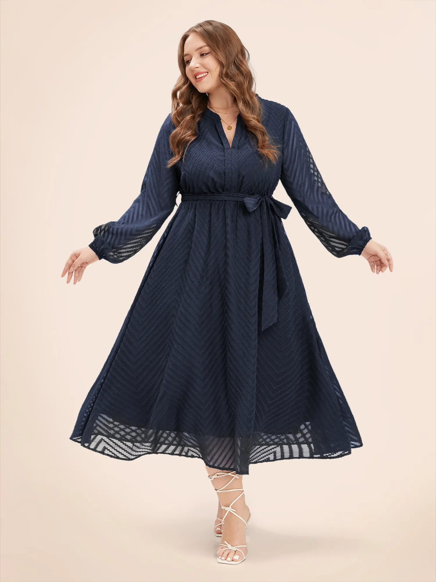 BLOOMCHIC Women's Polyester Fabric Casual Dress - Smooth, Solid, Geometric Pocket, Mesh, Sleeved, Belted, Elegant Fit for Swimweek, Summerfinds