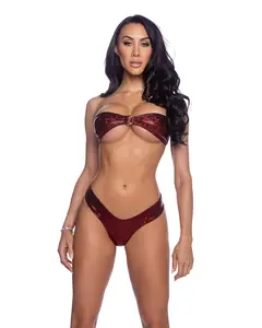 BAH6664 - Enchantress Shimmer Tube Top with Tie Closure