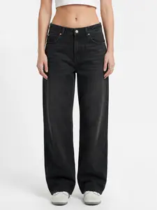 Low Rise Baggy Wide Leg Jeans Y2K Streetwear Casual Washed Vinatge Outfits