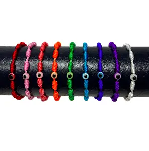 Evil Eye Knotted Bracelet - handmade knot bracelet, rosary bracelet, protection bracelet, evil eye bracelet