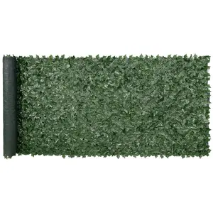 Artificial Privacy Fence - 59x158in Green Wall Screen with Mesh Backing, Strengthened Joints, Faux Ivy Vine Leaf Decoration for Outdoor Garden, Balcony Privacy Solutions