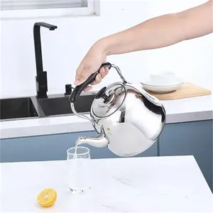 1pc Stainless Steel Classical Kettle, Singing Kettle, Water Boiling Kettle, Tea Brewing Kettle, Large Capacity Yellow Wine Restaurant and Hotel Thickening Non-m, Drinkware