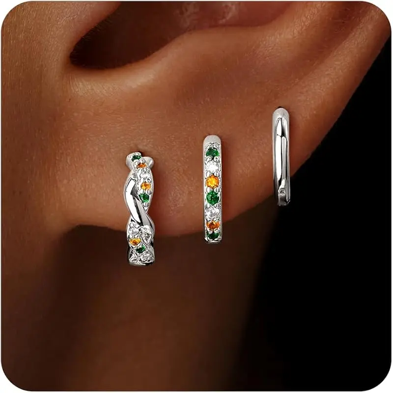 Silver-St Patricks Day Twisted Hoop