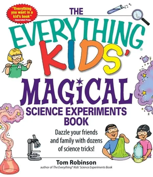 Used The Everything Kids' Magical Science Experiments Book by Tim Robinson - Fun, Exciting Tricks, 30 Magical Puzzles, Invisible Ink, Dazzle Friends & Family, English Paperback School Educational Supply, Exciting Science Tricks