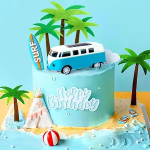LaVenty cake shed cake topper gender revealSurf Birthday Cake Decoration Surfing Birthday Decoration Beach Surf Wave Cake Topper Surfboard Swimming Slippers Lifebuoy Cake Surf Birthday Party Supplies Coconut Photo