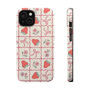 Strawberry Floral Phone Case Tough Cases,phone Case Suitable for Iphone 11/12/13/14/15/16/17 Pro Promax Plus Air and Samsung S22/S23/S24/S25 Plus Ultra Fe