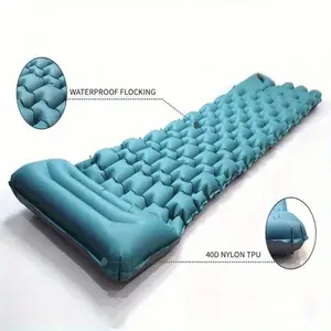 74.8*24.4* 4.3inch Large Outdoor Inflatable Sleeping Pad and Camping Mat, Suitable for Backpacking, Hiking, and Traveling, Mountaineering, Outdoor Picnics, and Sports Enthusiasts picnic patio