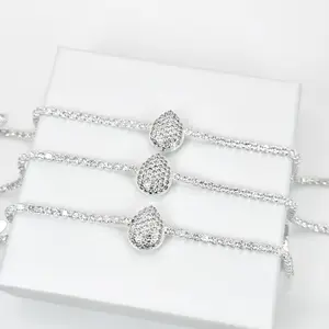 Tennis Drop Circonia in Real Silver 925 Pretty Bracelet Zirconia Bracelet