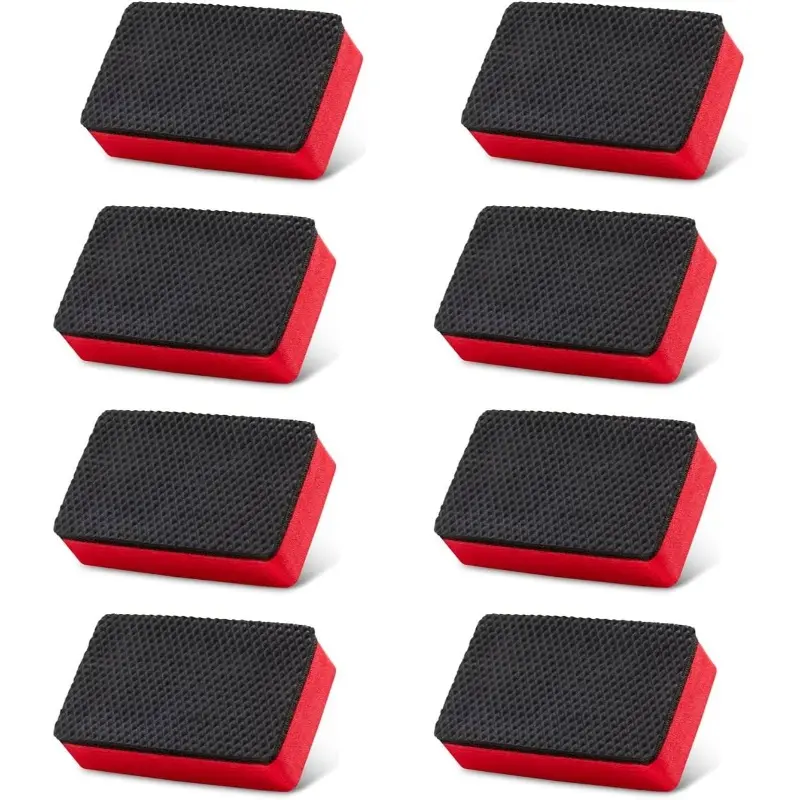 8 pieces of clay strip sponge, fine-grade car beauty care, magic car mat cleaning block, waxing and polishing pad, kitchen cleaning sponge household cleaner, reusable and washable, car cleaning accessories