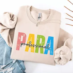 Para Paraprofessional T-Shirt / Sweatshirt /Hoodie , Para t-shirt , Minimalist SPED Special Education Teacher TEE, SPED , Para Gifts Cotton Crewneck Fabric