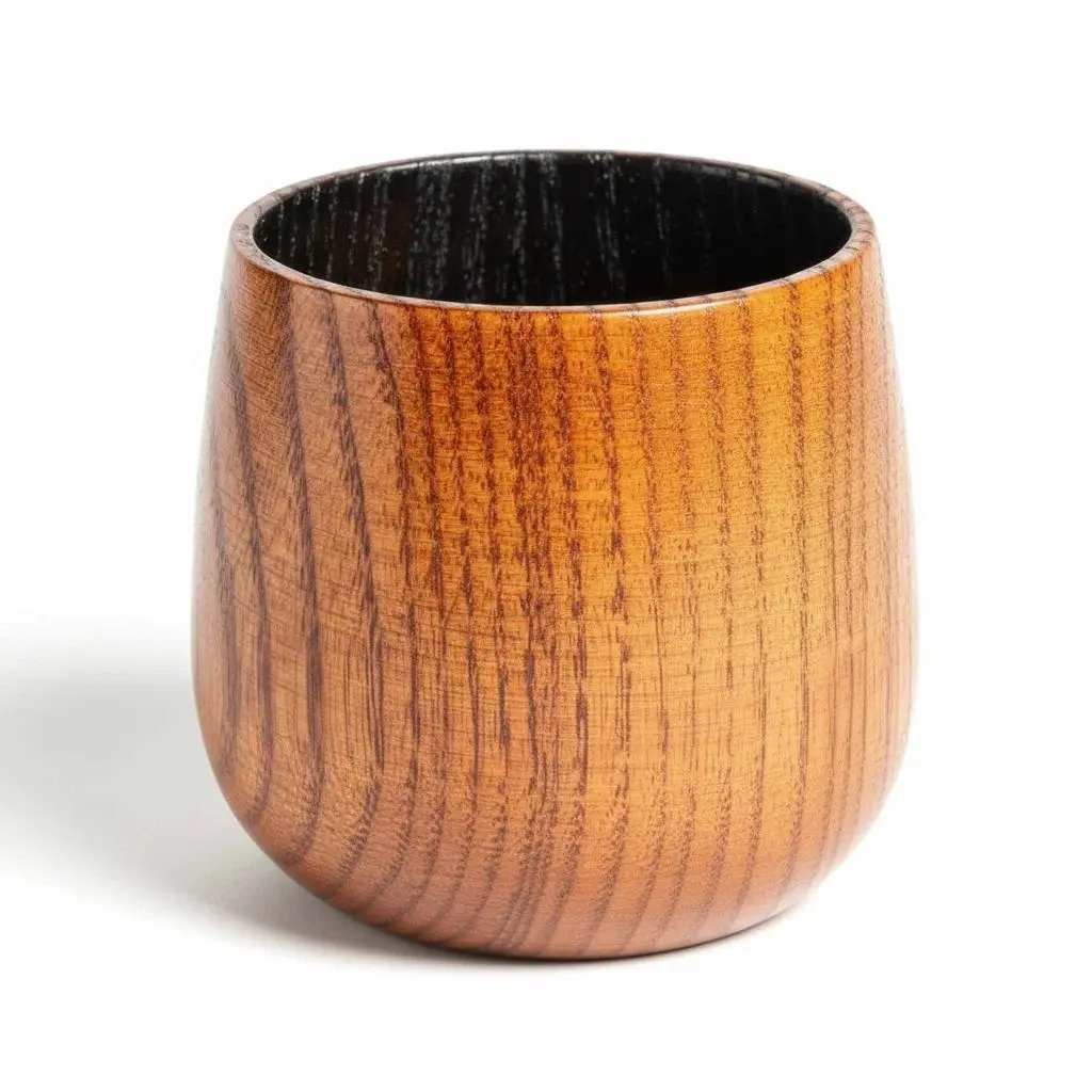 Wooden Whiskey & Bourbon Drinking Glass Tumbler Cup, Charred or Uncharred Old Fashioned Glass, Perfect Gift for Men, Traditional Drinkware, Perfect Holiday Gift