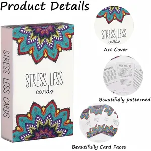 Stress Less Cards Deck For Reducing Stress , Self-Care & Emotional Wellness Oracle Cards, Mindfulness Meditation Inspiration Gift