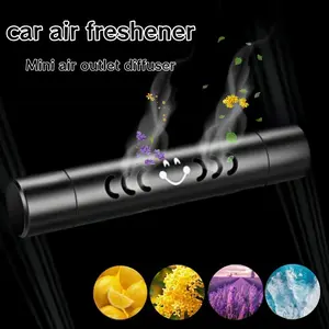 2025 New Aluminum Alloy Car Vent Clip Air Freshener, 5 Solid Scent Sticks Refill, Car Aromatherapy Refill, Long-Lasting Fragrance Diffuser, Car Odor Neutralizer, Auto Interior Accessories Kit, Car Interior Diffusers