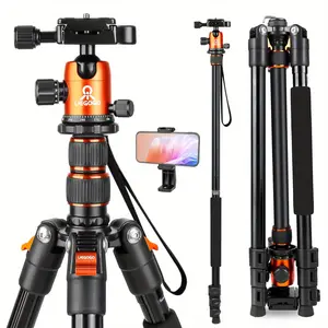 UEGOGO 82" Heavy Duty Camera Tripod, Aluminum DSLR Tripod with Monopod, Ideal for Spotting Scope Telescope Binoculars, Professional Design Handle Stand Smartphone
