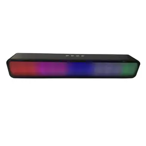 Desktop long-bar speaker subwoofer with lighting, computer Bluetooth speaker with RGB lighting effects