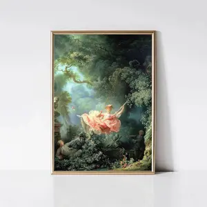 The Swing by Jean Fragonard | Rococo Portrait Painting | Classical Art Print | Vintage Art Print | Printable Wall Art