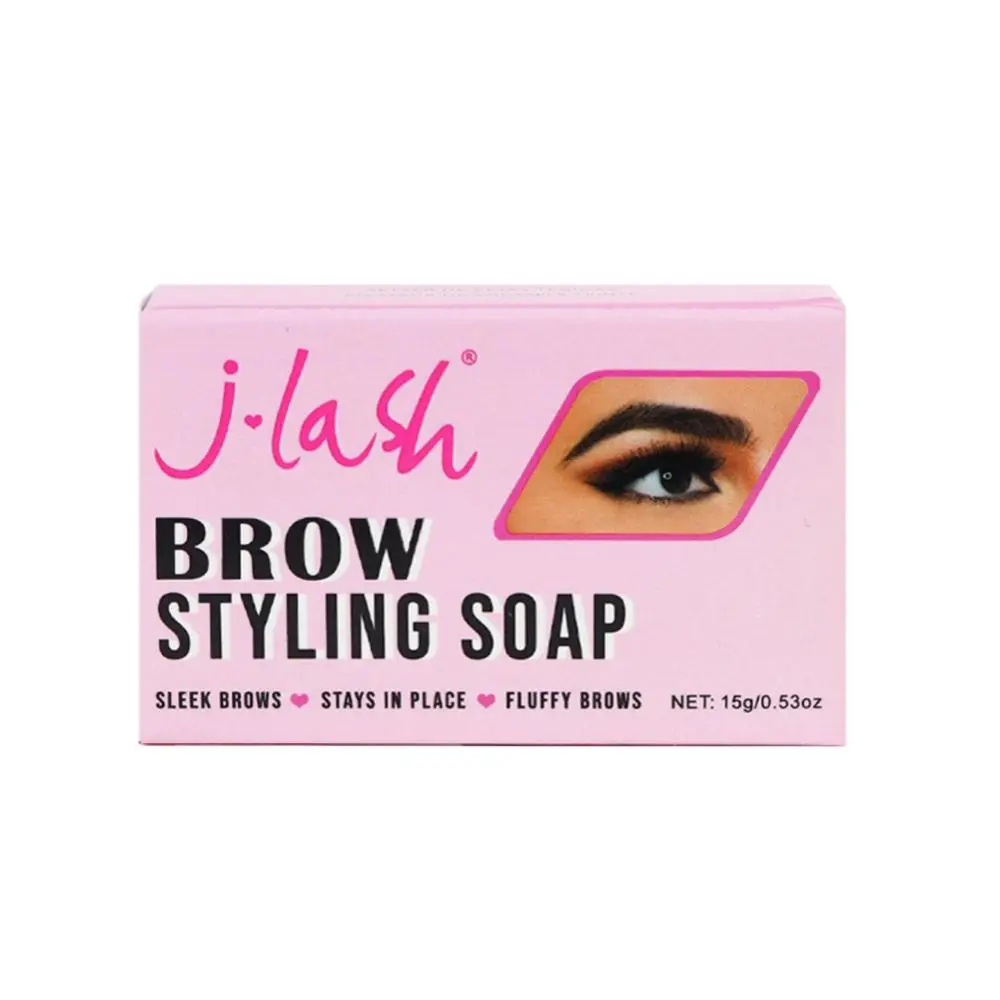 Jlash Brow Soap for Brow Lamination, Eyebrow Styling and Grooming Makeup, Water-Activated Formula with Included Spoolie Brush, Cosmetic