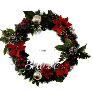 Large Handmade Christmas Wreath - Festive Home Decor