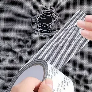 2 Rolls Mesh Self-Adhesive Tape - Repairing Window Screens To Fix Broken Holes - Prevents Mosquitoes and Insects From Entering - Seal