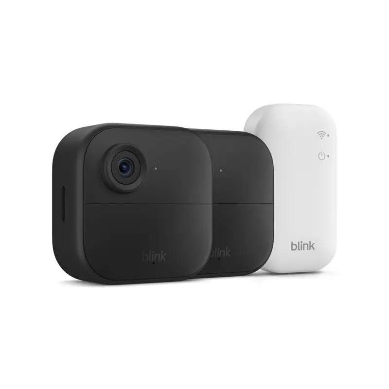 Blink Outdoor 4 Newest Model Wireless Camera Security System - 2 1080p WiFi Cameras, Sync Module, 2-Year Lithium Batteries, Night Vision, Manufacturer Warranty, Mount, USB-C, Micro SD, Motion Sensor, Power Adapter, for Home Smart Gadgets