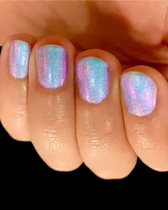 Let It Glow - Blue Pink Green "Glow Pop Nail Polish Collection" Multi-Color Shifting: Oil Slick /Polish Me Silly
