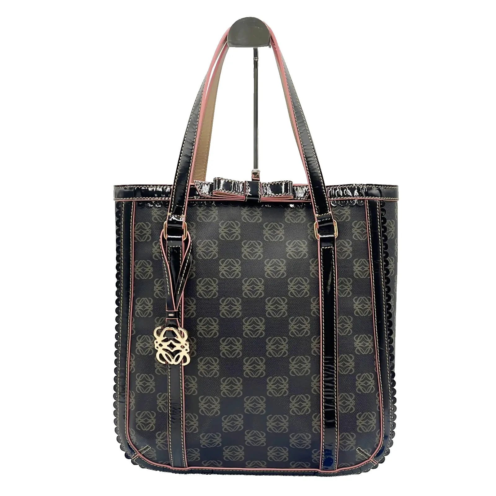 Pre-owned Loewe As Seen On Screen As Seen On Screen M233 Anagram Tote Bag Black Monogram Shopper Handbag ️ $999