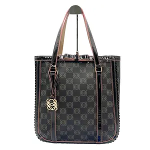 Pre-owned Loewe As Seen On Screen As Seen On Screen M233 Anagram Tote Bag Black Monogram Shopper Handbag ️ $999