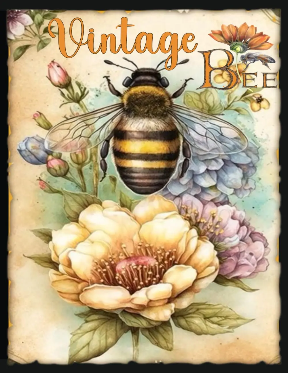 Vintage Bees To Cut Ephemera Collage For Junk Journals And Scrapbooks: 40 Pages of 120+ Beautiful Images of Houses And Creatures, Decoupage , Card Making and other Paper Crafts