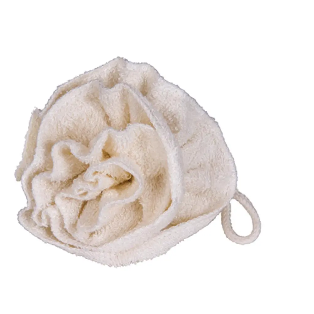 Kingsley Flower-Enhanced Natural Bamboo Fiber Exfoliating Body Scrubber, Bath & Personal Care Accessory Tool for Cleaning Normal Skin