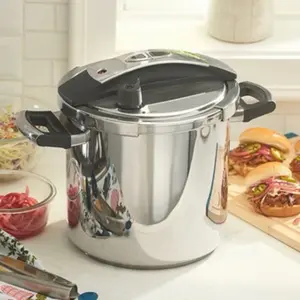 PRINCESS HERITAGE STAINLESS STEEL COOKWARE Classic 10-Qt. Easy-Close Pressure Cooker