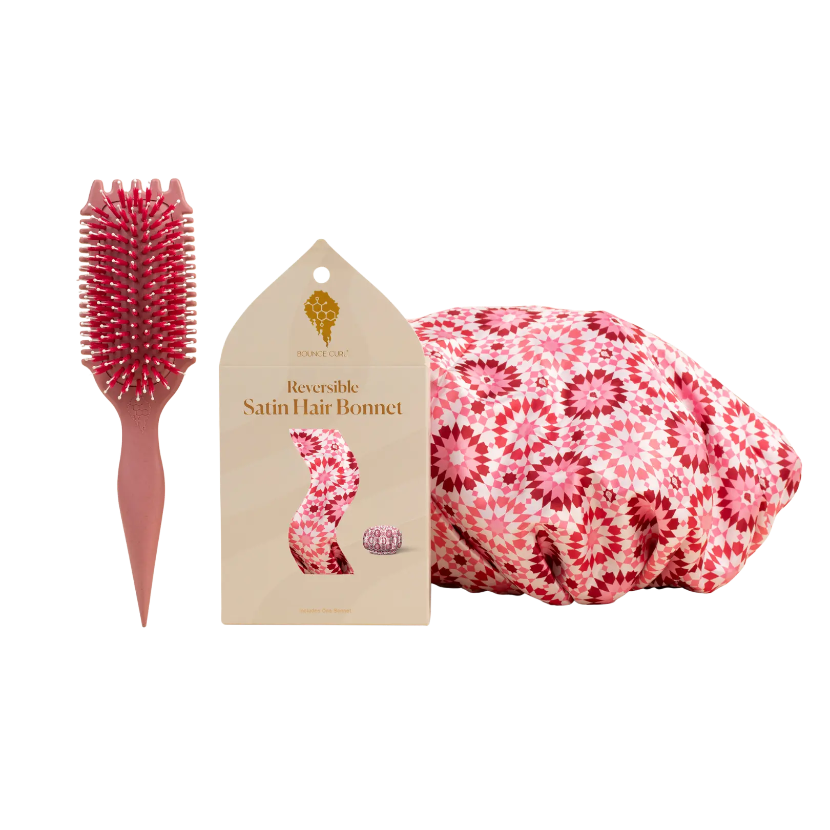 Slay & Stay: Volume EdgeLift Curl Brush + Bonnet by Bounce Curl