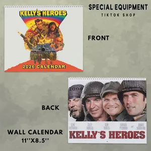 Kelly Heroes Calendar 2026 Classic Movies Wall Calendar Best Christmas Gift for Clint Eastwood Fans