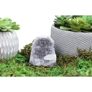 Amethyst with Calcite Specimen ~3" x 3" x 3.25"