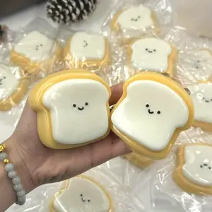 [Taba Squishy Toast Toys] Taba Squishy Toast Toys, Kawaii Stress Relief Fidget Sensory Toys, Soft Squeeze Gifts for Children, Teens, and Adults (Toast Pinch) - perfect for working, studying and relaxing Halloween/Birthday, Fidget Sensory Toy