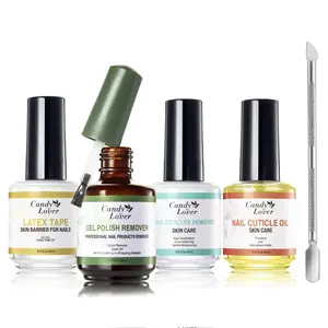 Candy Lover Gel Nail Remover Kit – Fast Gel Polish Remover with Peelable Liquid Latex, Cuticle Oil & Tools for Easy 2-5 Minute Removal Blue Dry Stick Green Girl Cleanser Manicure Hydrate Gloss Cleansing for Thanksgiving Christmas Singles’ Day Monday gift