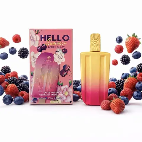 Secret Plus HELLO SUMMER Berry Blast Women's EDP Perfume, 100ml (3.4oz) Long Lasting Bottle Fragrance - Punchy Wild Berry, Sparkling Notes, Sunkissed Vibe, Ideal Beauty Gift for Special Occasions, Perfume For Women, Long Lasting Perfumes