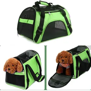 Pet Travel Carriers Portable Cat Carrier Dog Carrier Bags Collapsible Pet Carrier for Small Dogs Cats Puppies Cozy Soft，Cat Carrier Travel Bag ,  Top and Side Entry Breathable Mesh, Cozy Washable Waterproof Pad, Portable Kennel