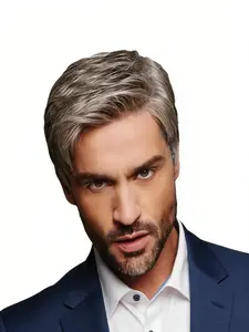 Fashionable Men's Daily Wear Wig, Stylish Hairpiece for Everyday Use, Comfortable and Natural Look, Perfect for Casual