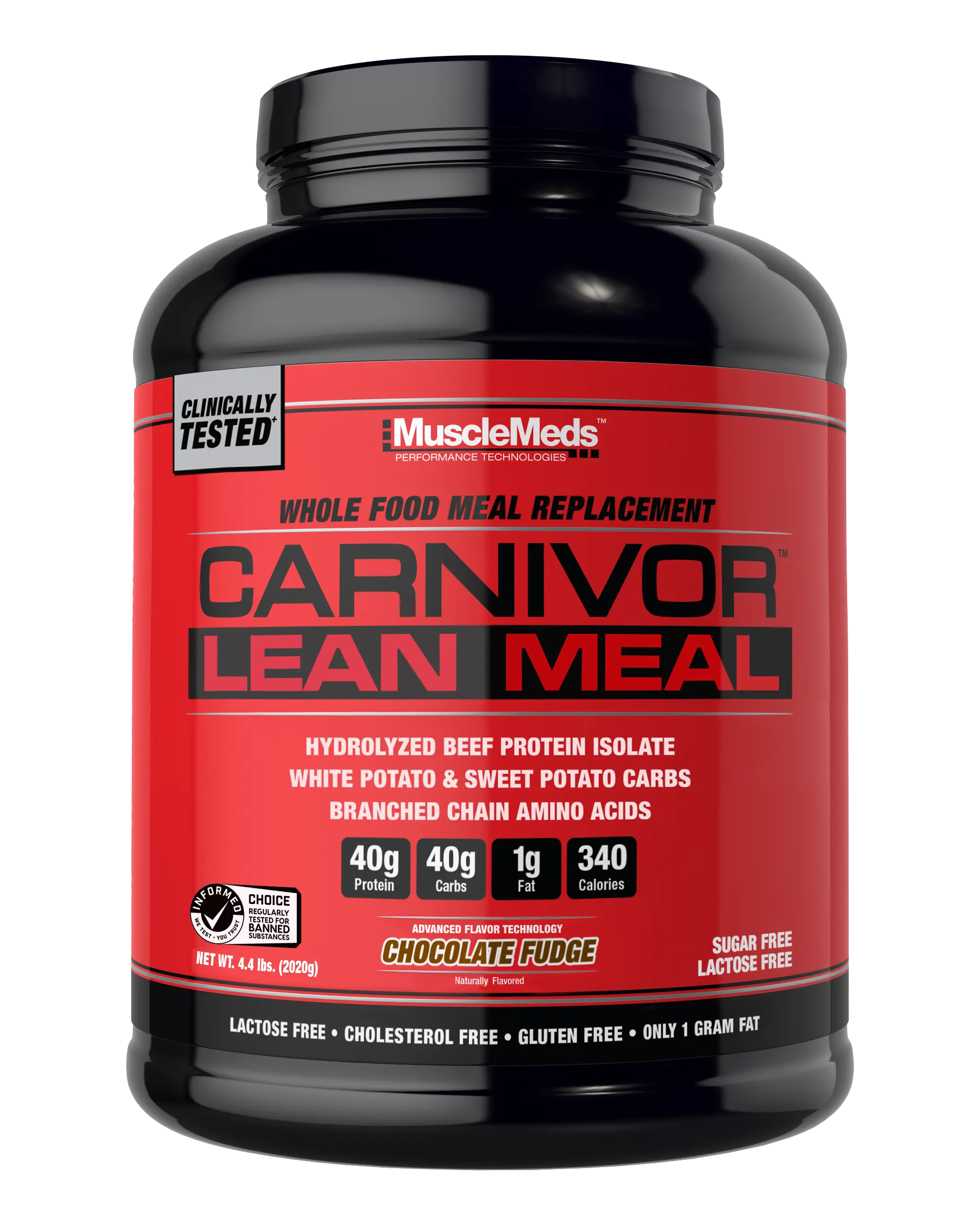 CARNIVOR Lean Meal – 40g Beef Protein & 40g Carbs, 4lb Supplement Fitness Lean Muscle Booster Pre Workout Powder