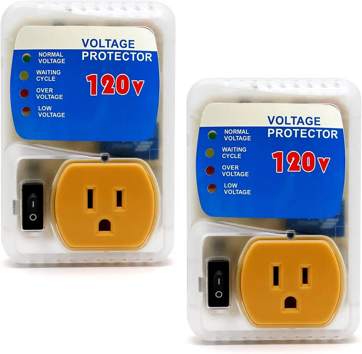 [ETL Listed]  Surge Protector, Surge Protector Outlet for  Appliances, Power Surge Protector Suit for Refrigerator, TV, Computer and Freezer, Adjustable  Regulator, 120V,1800W, 2 Pack