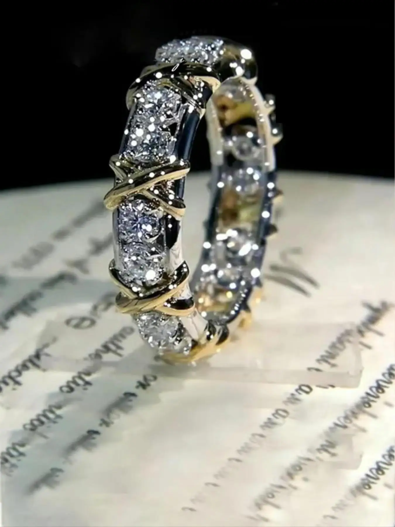 Elegant Rhinestone Decorated Ring, Fashion Jewelry for Party, Daily Clothing Decor, Trendy All-match & Exquisite Jewelry for Birthday Gift