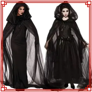 Halloween cosplay ghost costume black cape cape vampire bride ghost witch adult