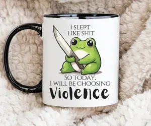 [Sale Up To 50%] Kawaii Frog Coffee Mug: Offensive Sarcastic Gift, 11oz ceramic accent mug